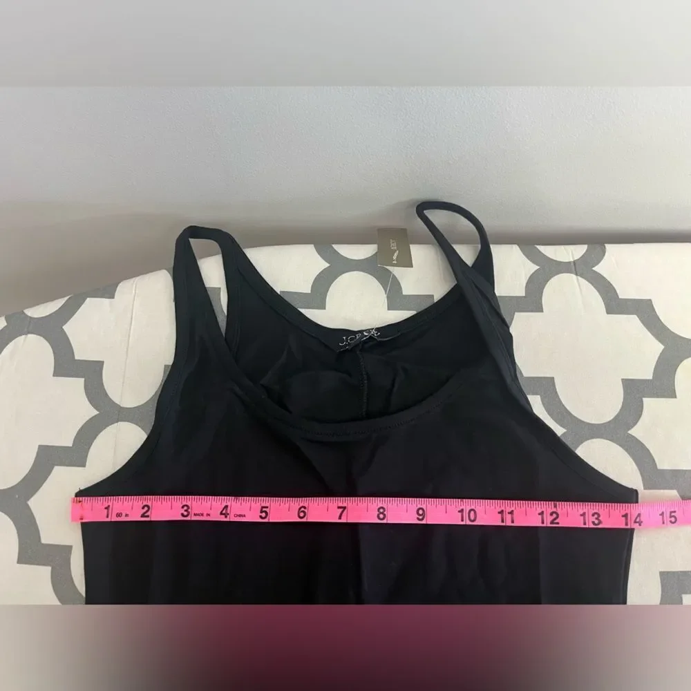 J.Crew  Long Tank Dress in Black NWT Size S